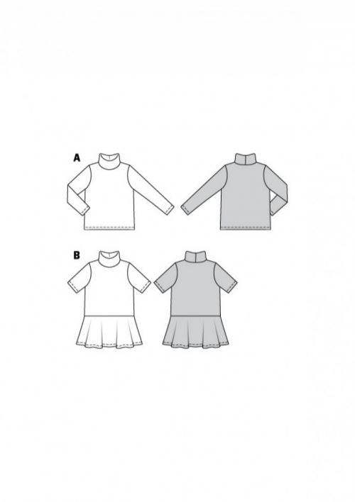 Burda Sewing Pattern 9272 Tops and Dresses For Kids, 5-10 (110-140) - Easy