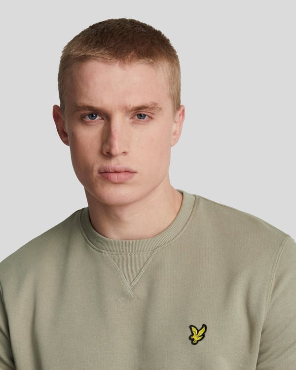 Lyle & Scott Crew Neck Sweatshirt Jumper - Sage Green