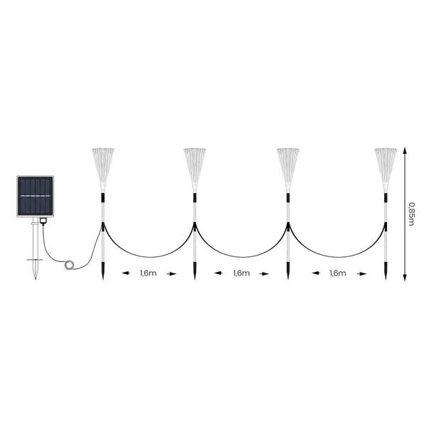 Milagro Dragon Solar Lamp Rgb Set Ip44 Stainless Steel