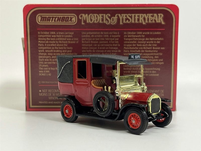 MCSlots Unic Taxi 1907 1:42 Scale Models of Yesteryear Matchbox Y28D S6