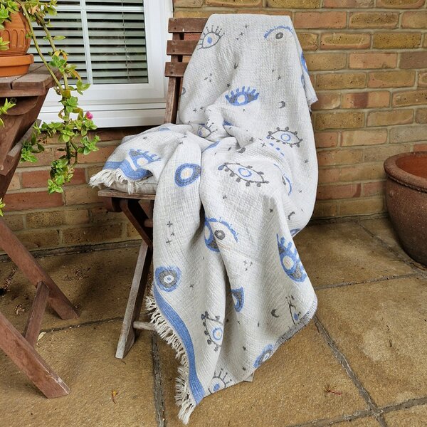 Cotton and Olive Boncuk Muslin Cotton Throw vs Towel
