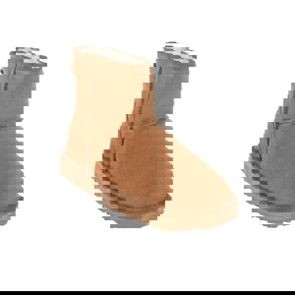 EverAu Womens/Ladies Finch Mini Cow Suede Classic Boots - Chestnut - 