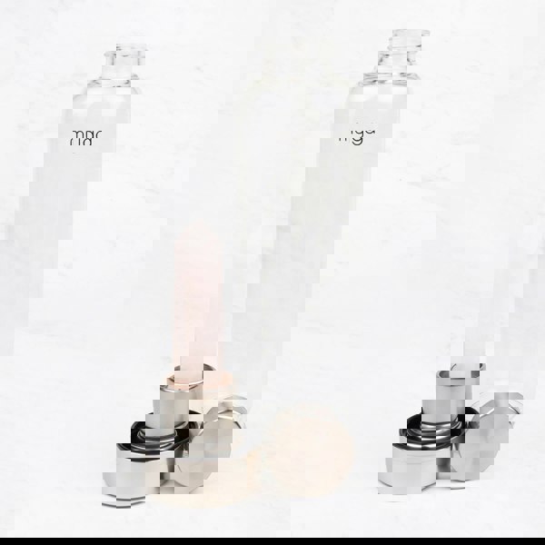 Myga Rose Quartz Crystal Glass Water Bottle