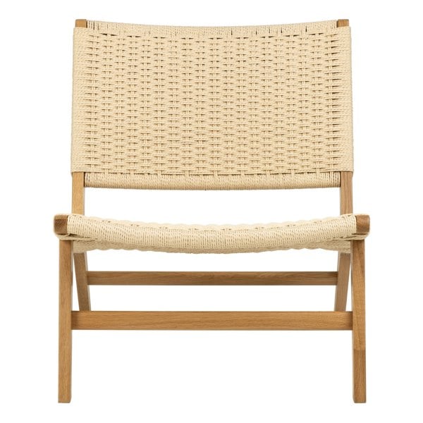Furniture To Go Carson Lounge Chair in Off White and Oak