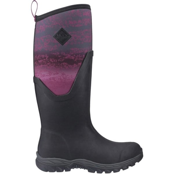 Muck Boots Arctic Sport II Tall Rubber Women's Black/Magenta Fade Winter Knee High Boots