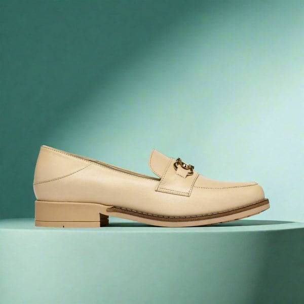 Meredith neutral loafer side view