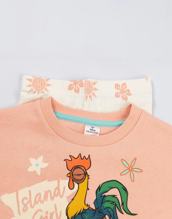 Vanilla Underground Disney Girls Multicoloured Moana Sweatshirt and Joggers Set