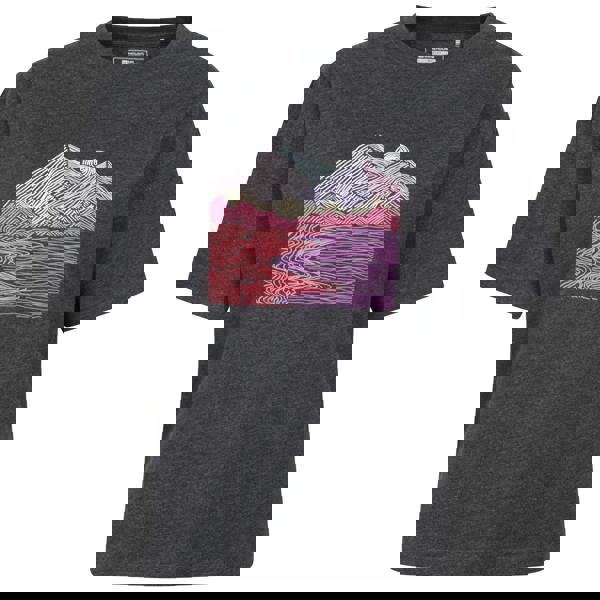 Mountain Warehouse Womens Landscape Boxy T-Shirt - Charcoal