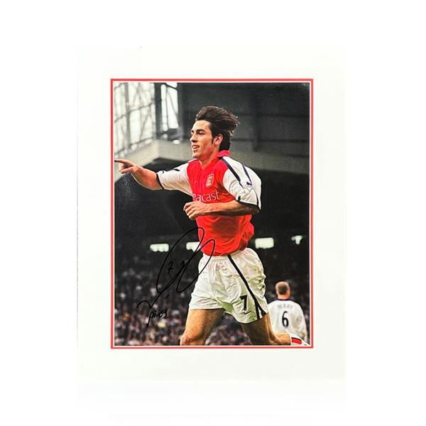 Robert Pires Signed Arsenal Image Deluxe Mount