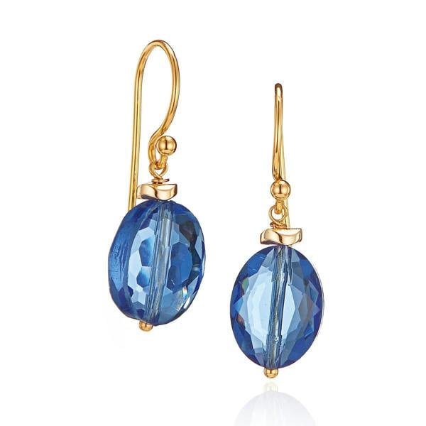Pia Tales of Teal Faceted Glass Bead Earrings