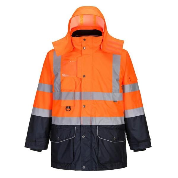 Hi-Vis Breathable 7-in-1 Contrast Traffic Jacket Portwest