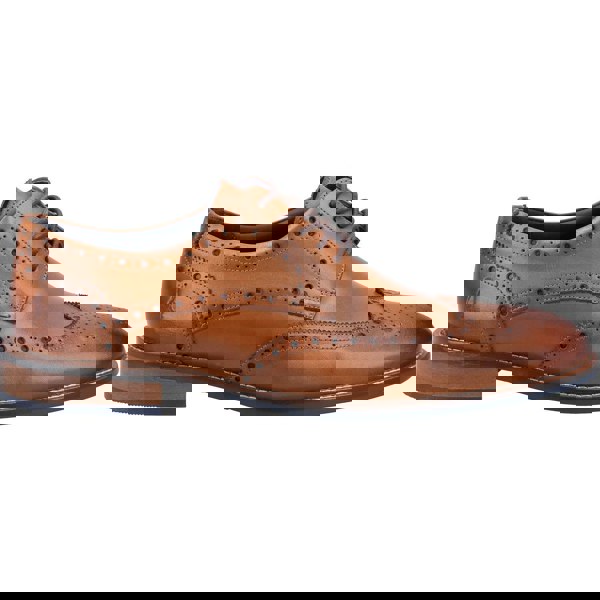 Hush Puppies Dustin Brogue Leather Men's Tan Brogues Shoes
