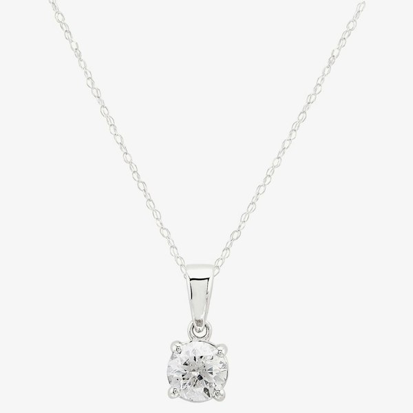 T. H. Baker 18ct White Gold 0.75ct Diamond Solitaire Pendant TH0134795