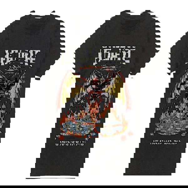 Stranger Things Mens Hawkins High Hellfire Vintage T-Shirt - Black