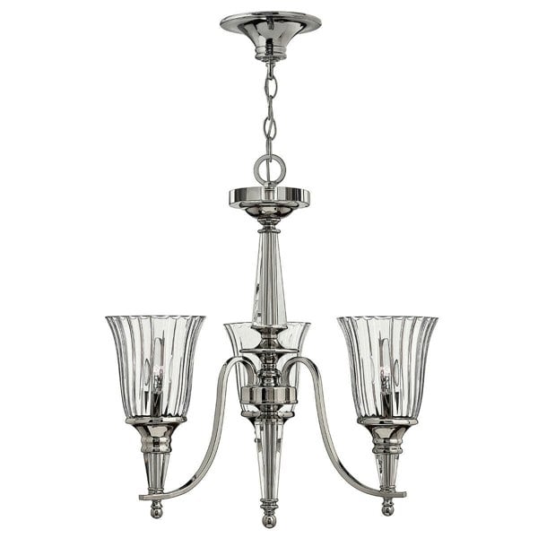3 Bulb Chandelier Hanging Pendant LIght Sterling LED E14 60W Bulb Loops