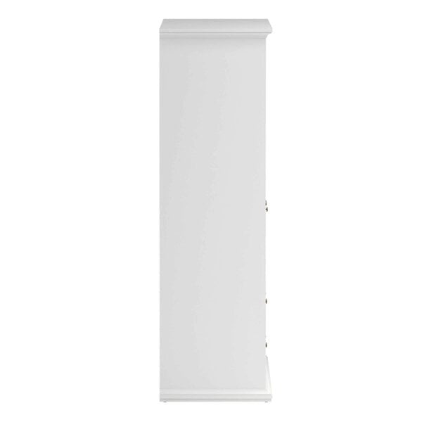 Wyld Haus Osaka Farmhouse White Wooden Wardrobe 4 Doors 2 Drawers