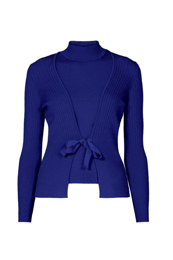 Erika & Erin wool two piece set in blue