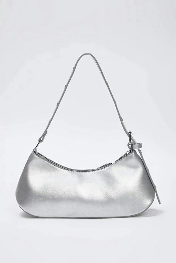 WOVCOR Baguette Shoulder Bag with Belt Buckle Detail