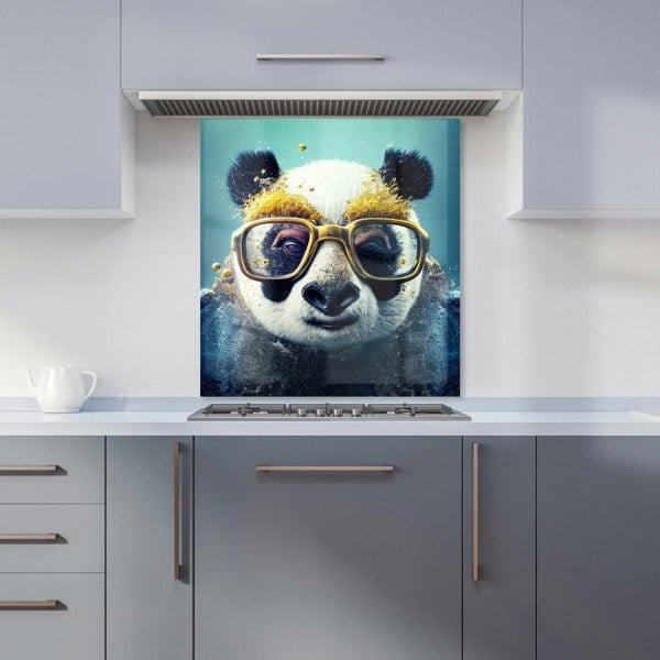 Warren Reed - Designer Panda With Golden Glasses Splashart Kitchen Splashback