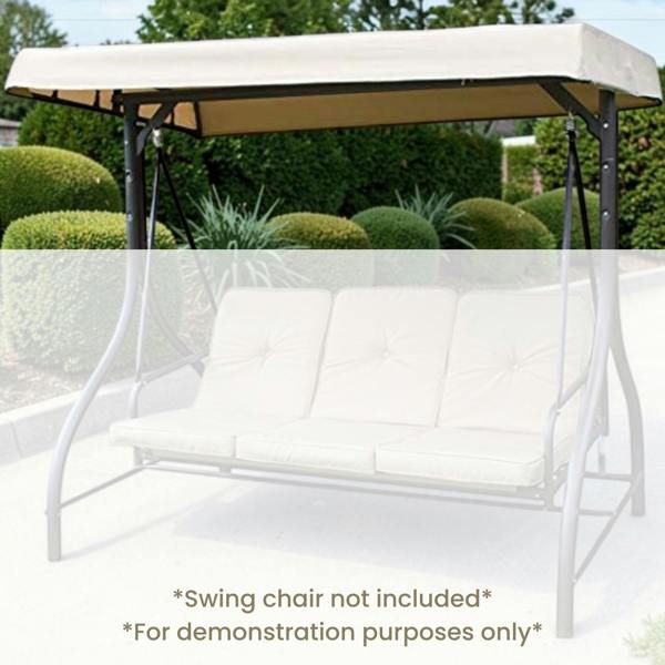 The Garden Marketplace Spare Roof Canopy for 3 Seater Swing Seat Hammock Bed (Swing Seat Not Included)