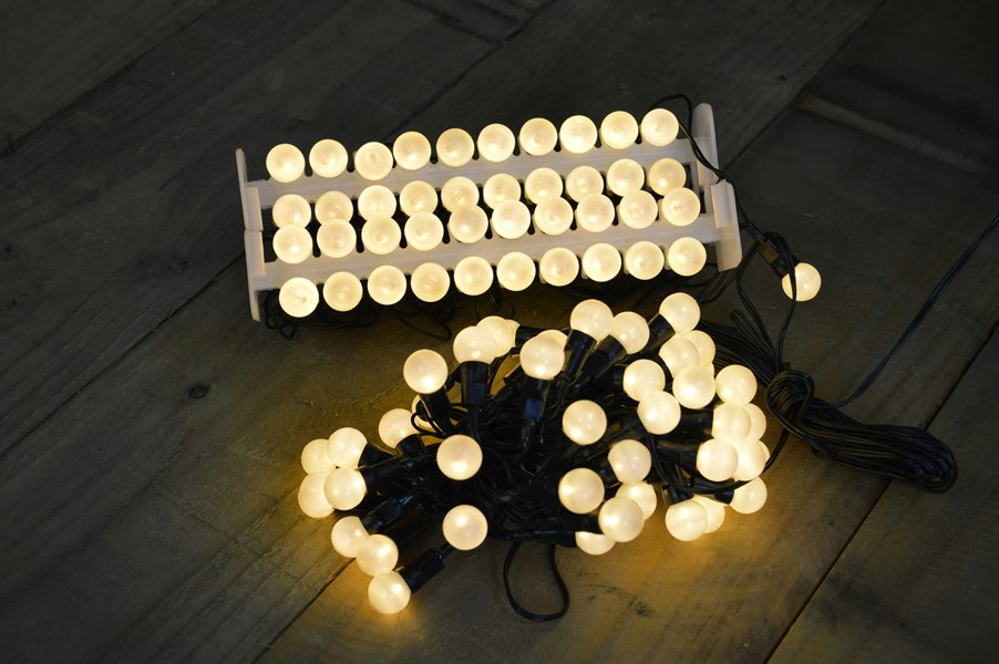 Samuel Alexander 10m 100 LED Multi Action Outdoor Pearl Christmas Lights Warm White