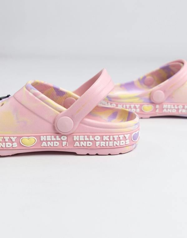 Hello Kitty Girls Pink Multi Character Clogs