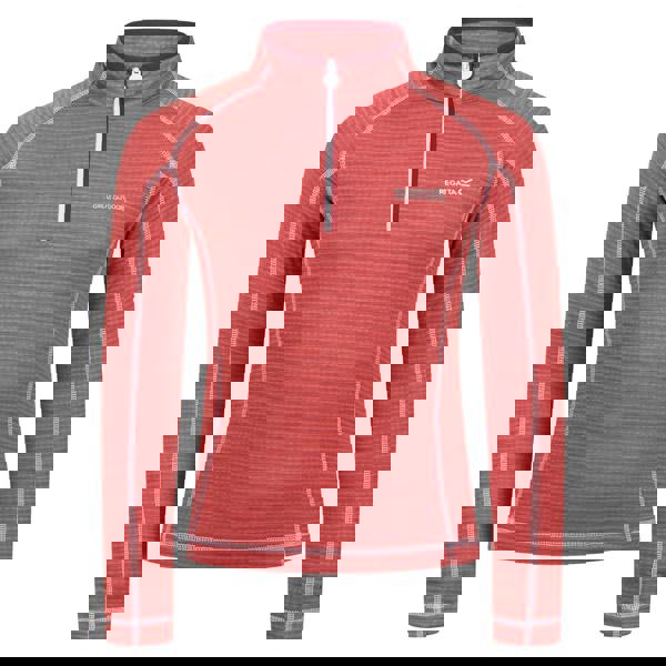 Regatta Childrens/Kids Berley Half Zip Long Sleeved Top - Mineral Red