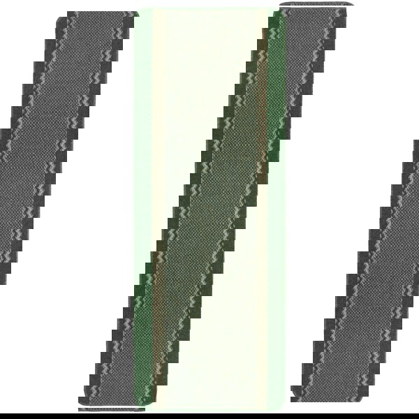 Machine Washable Green Designer Mats | Bordered Line Design