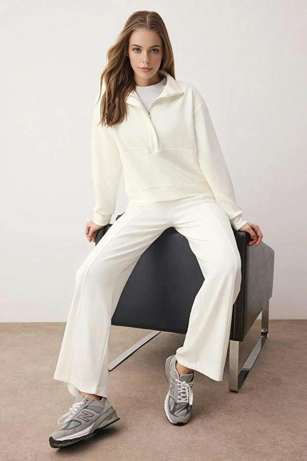 WOVCOR 2-Piece Soft Fabric Knit Top and Bottom Set