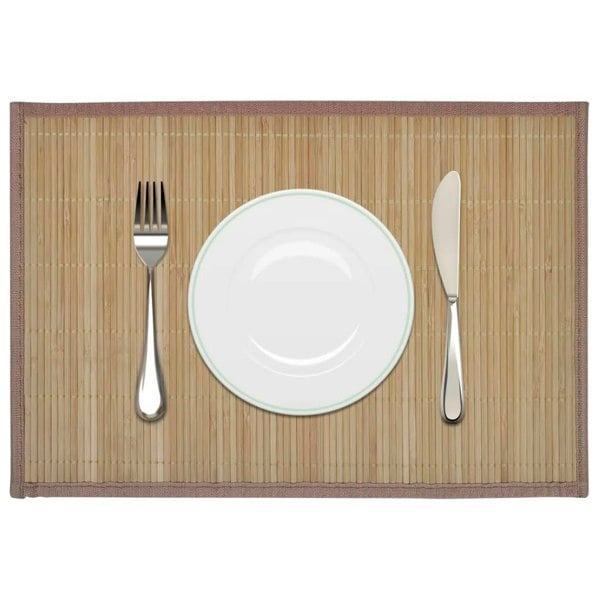 Berkfield 6 Bamboo Placemats 30 x 45 cm Brown