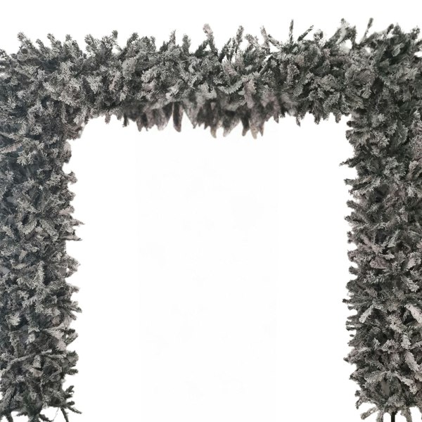 Samuel Alexander 8ft Indoor Flocked PVC Christmas Tree Arch with Snow Tips and Flat Top