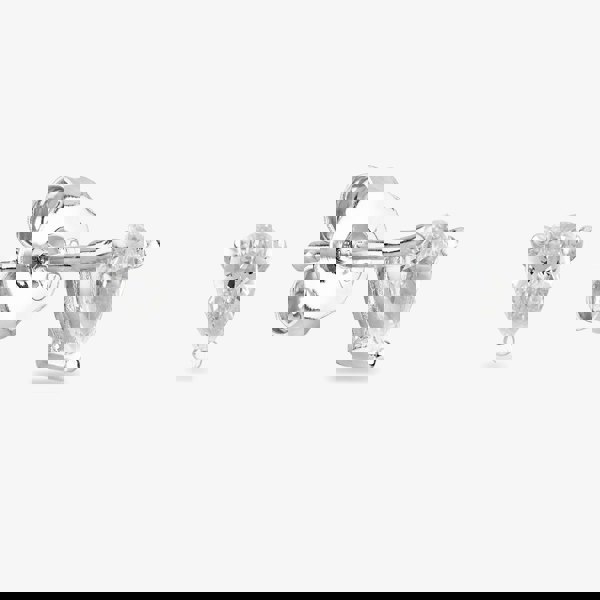 Starbright Silver 3x5mm Pear-Cut Cubic Zirconia Stud Earrings E3127(3X5M) 3A