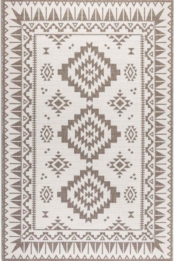 Dynamic Indoor & Outdoor Reversible Beige Rug