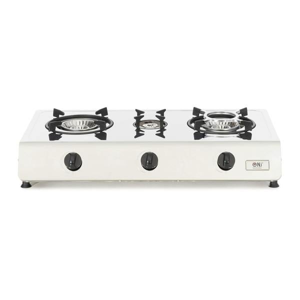 Three-burner gas stove durable cooktop