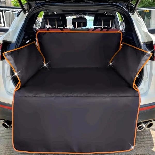 Dyzi Black Car Trunk Mat Waterproof Pet-Friendly Durable Boot cover