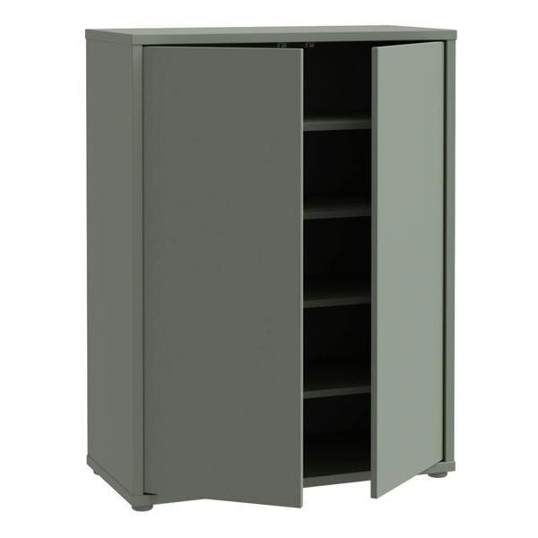 Furniture To Go Alice Springs Shoe Cabinet with 2 Doors Push-to-Open in Sage Green