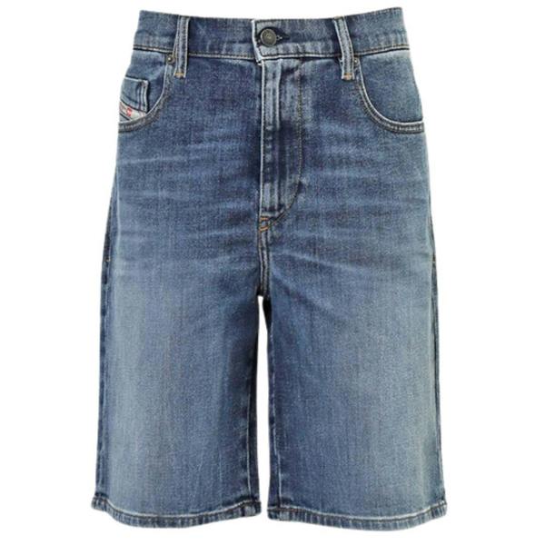 Diesel Mens D-Strukt Jean Shorts - Medium Blue - 