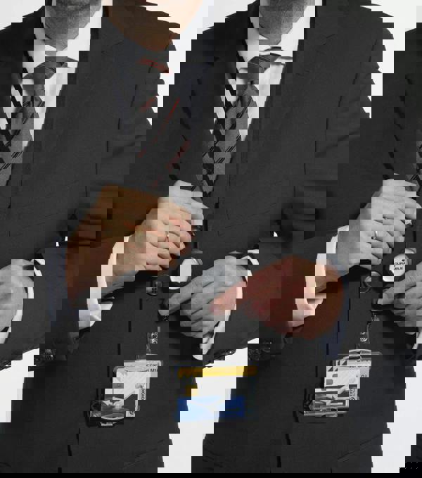 Durable Adjustable Breakaway Lanyard with Badge Reel | 10 Pack | Black