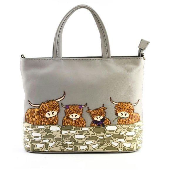 Mala Leather Bella Highland Cow Family Leather Multiway Grab Bag