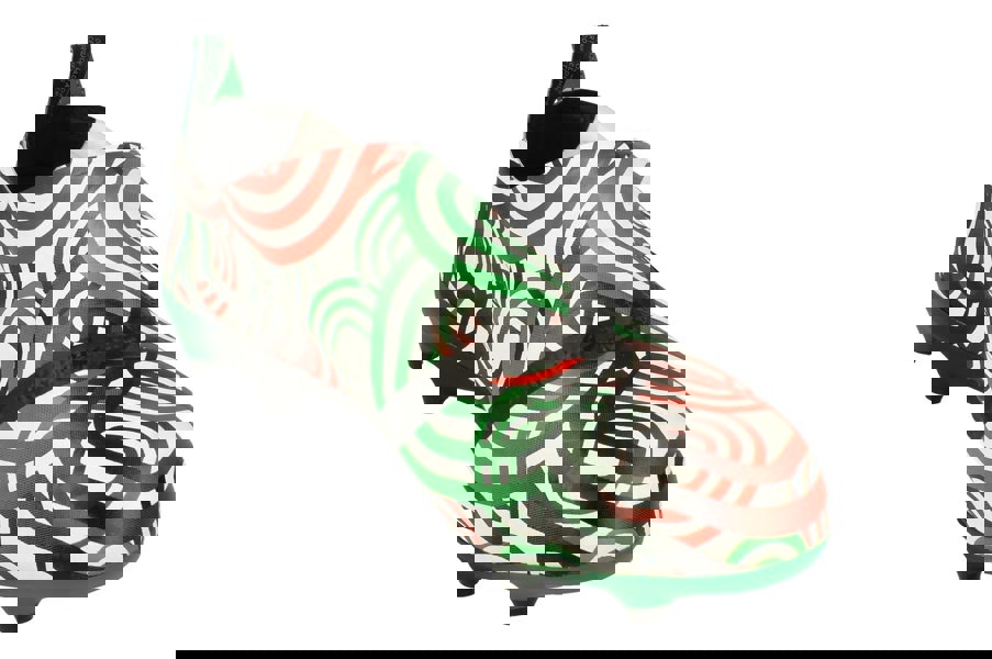 A front, right angle of the Adidas Men's Glitch Outerskin. This angle showcases how the outerskin fits over the inner shoe.