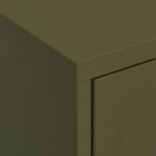 Berkfield Storage Cabinet Olive Green 80x35x101.5 cm Steel