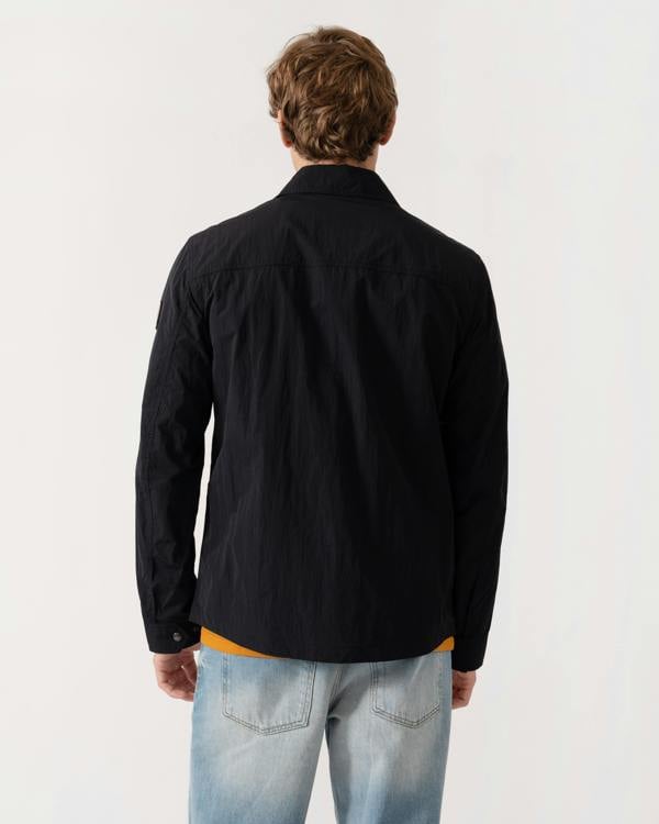 Back of Belstaff Mens Tourer Overshirt - Black