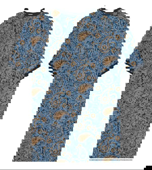 Lambretta Mens All Over Paisley Branded Retro Casual T-Shirt