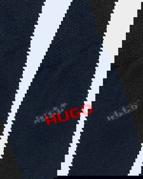 HUGO 2 Pack RS Uni Colour Mens Socks NOS - Dark Blue 401