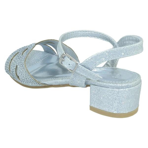 Spot On Girls Spot On Mid Heel Glitter Sandals H1111