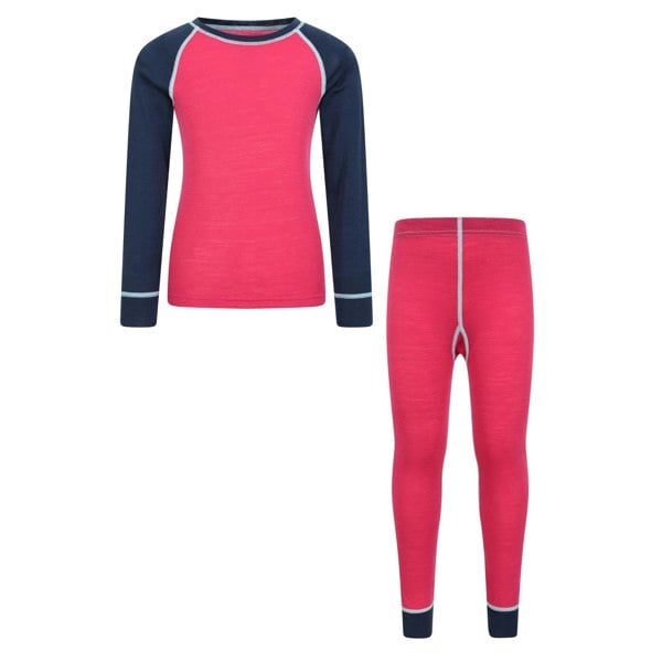 Mountain Warehouse Kids Merino II Base Layer Set - Purple