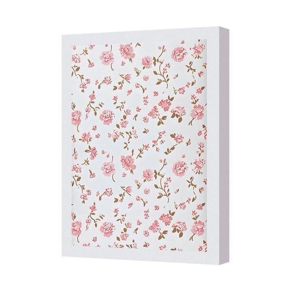 Benjamin Tate Design Pink Rose Floral Canvas Wall Art Botanical Pattern On Stretched Canvas