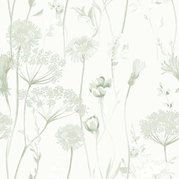 Catherine Lansfield Meadowsweet Floral Sage Wallpaper image 3