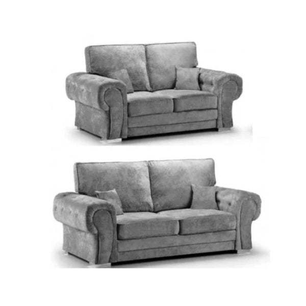 Snug Furniture Verona Grey 3+2 Full-Back Sofa Set