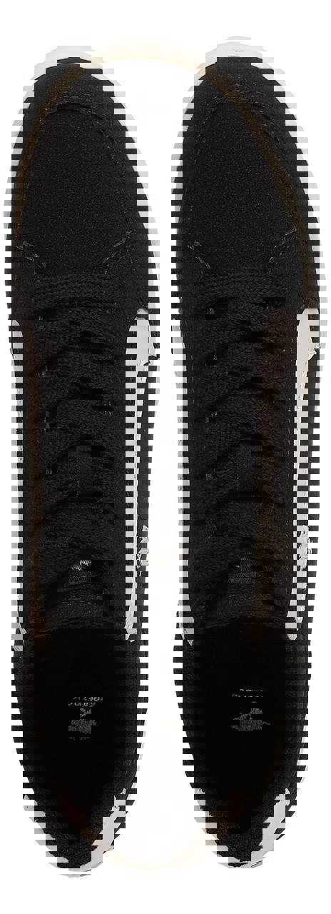 Rocket Dog Bolt Womens Casual Smart Lace Up Shoes Trainers, top view of a stylish black and white sneaker with laces.